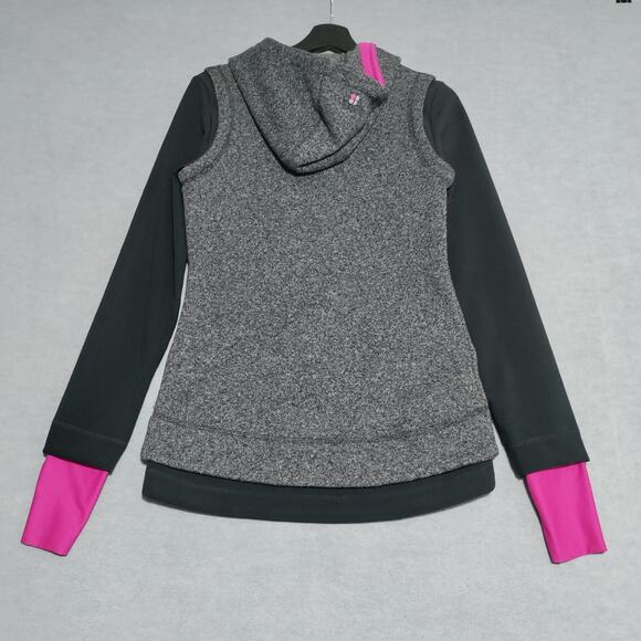 Sweaty Betty Fleece Knitted Jacket Size S Womens Full Zip Hooded Athletic - Picture 3 of 13